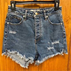 Free People Denim Cutoff Jean Shorts, Size 27